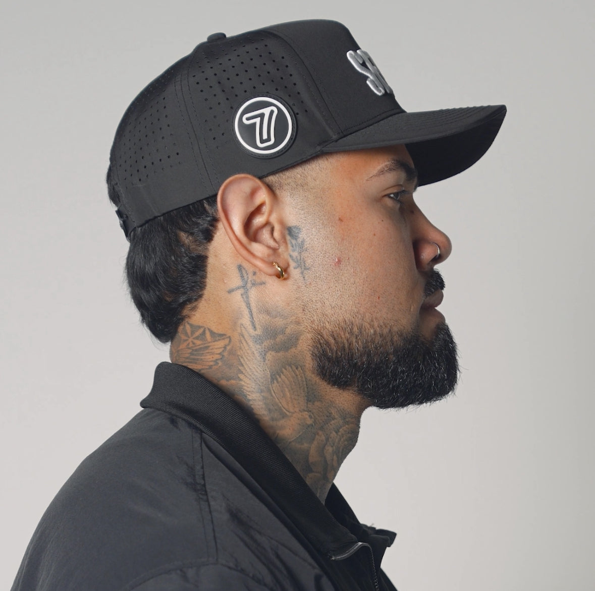 7 Iron Golf Performance Hat (BlK)