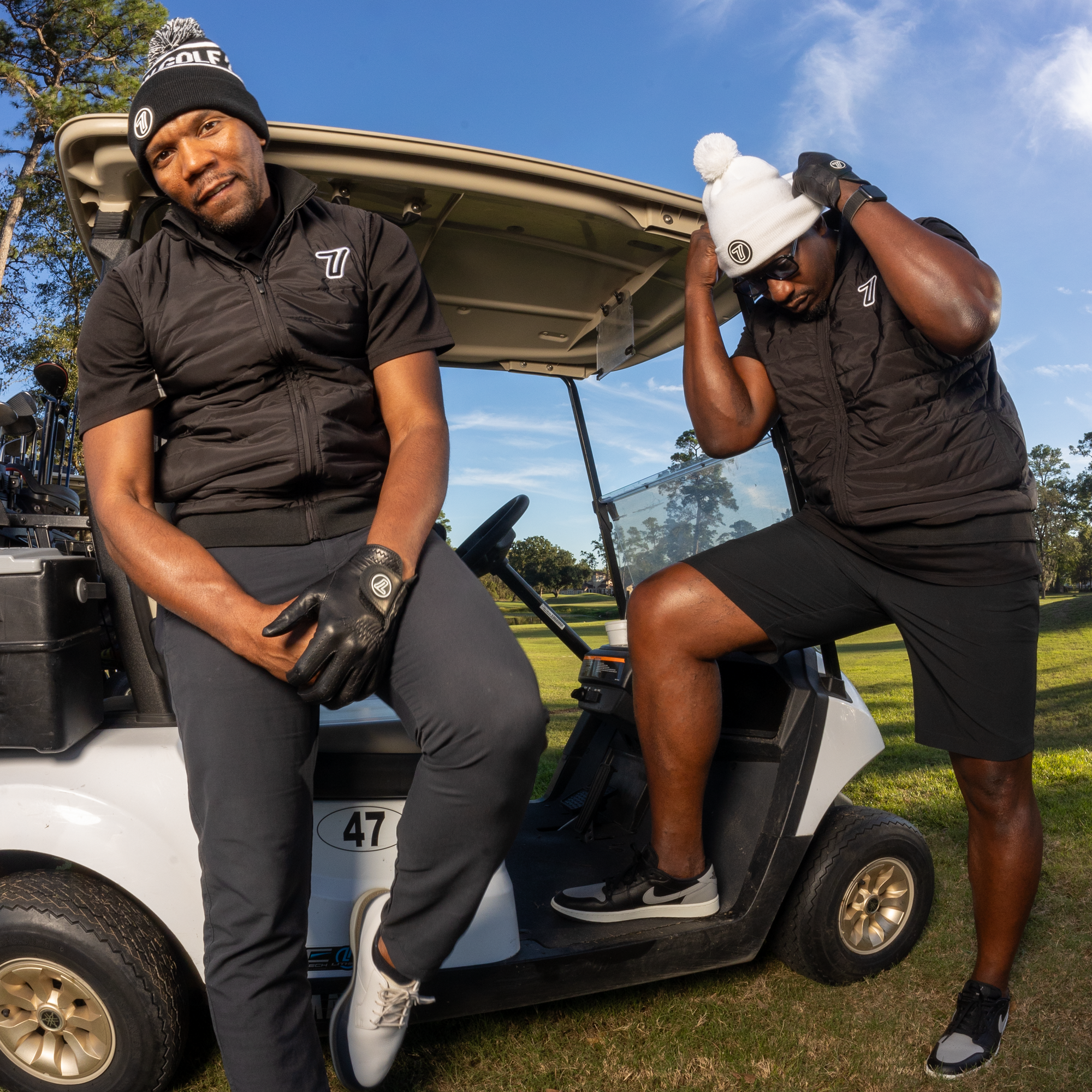 7 Iron White Pom Beanie
