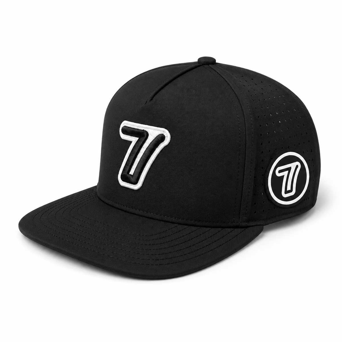 Triple 7 Hat (Black) – 7 Iron Golf