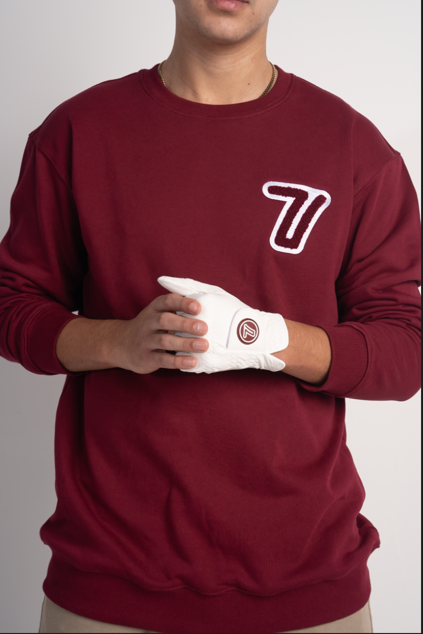 7 Iron Maroon Crewneck