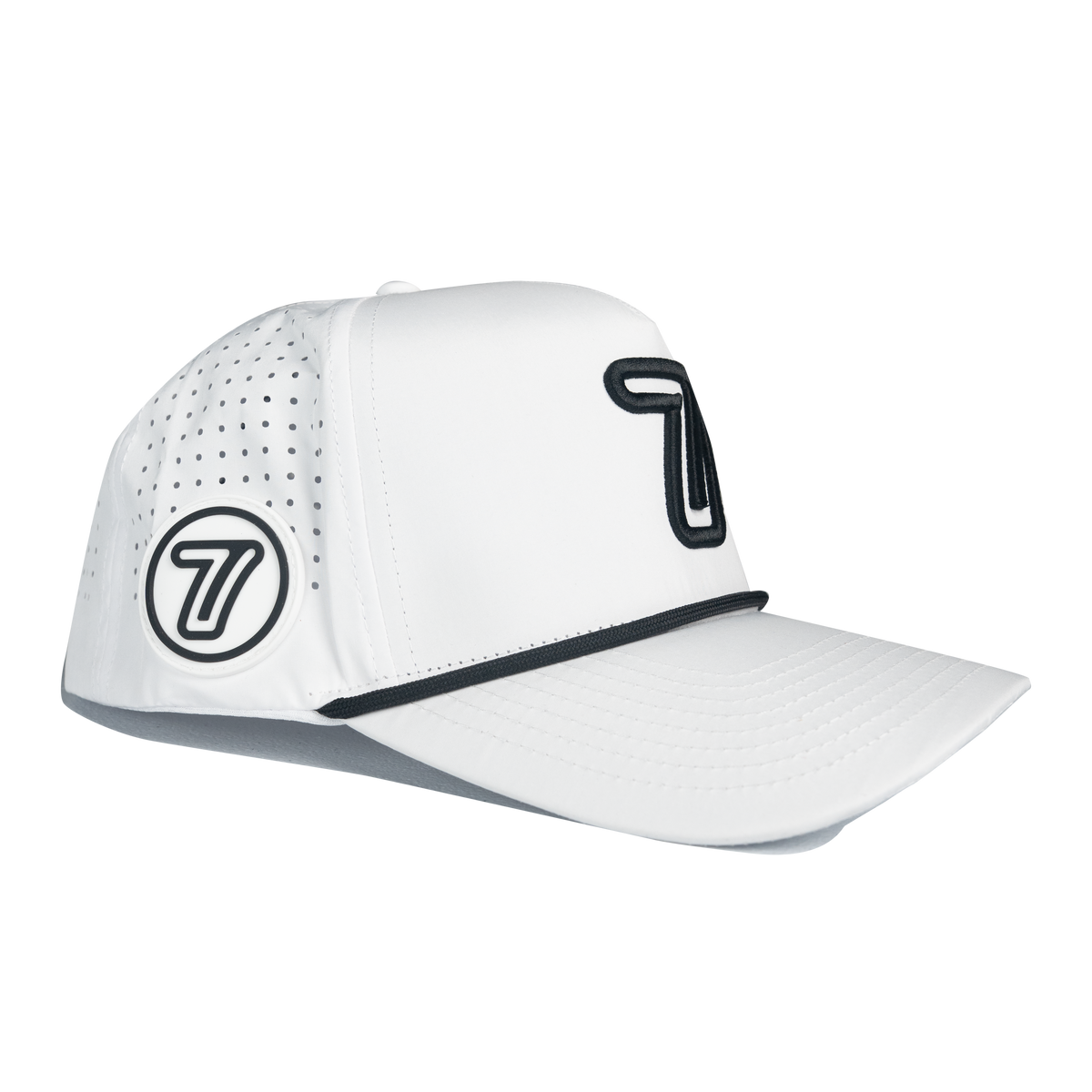 Performance Rope 5 Panel Snapback (White) – 7 Iron Golf display picture 1