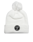 7 Iron White Pom Beanie