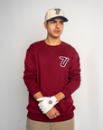 7 Iron Maroon Crewneck