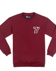 7 Iron Maroon Crewneck