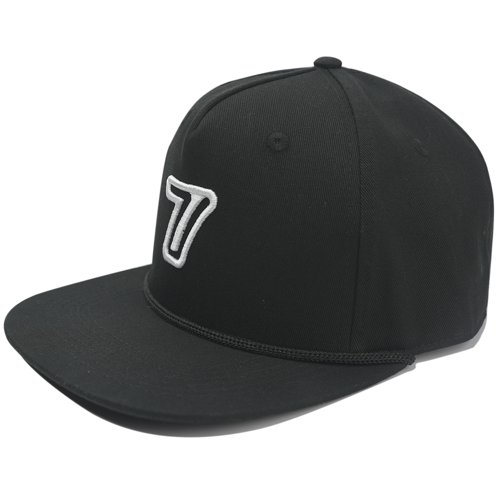 7 Iron Golf Essential Rope Hat (Black)