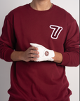 7 Iron Maroon Crewneck