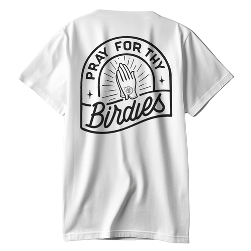 Pray for Thy Birdies Tee ('25 White) – 7 Iron Golf