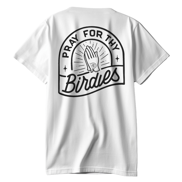 Pray for Thy Birdies Tee ('25 White) – 7 Iron Golf